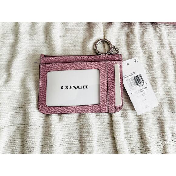 NWT COACH Taylor Faded Purple Pebbled Leather Tote & Matching Card Wallet - Picture 11 of 12